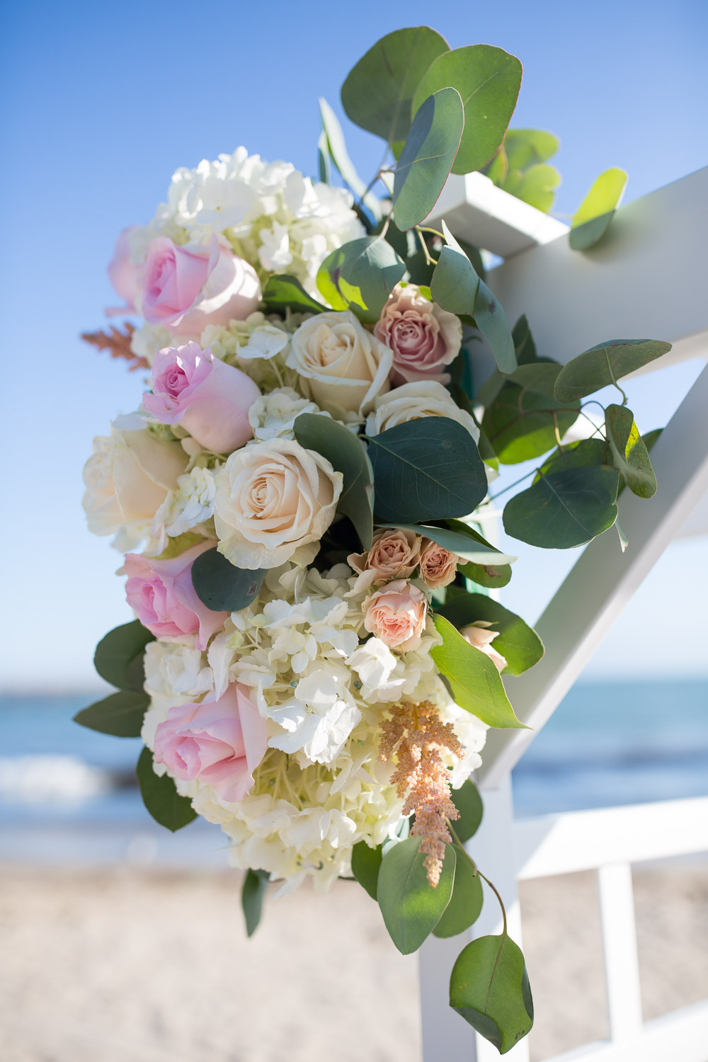 flowers at wedding ceremony