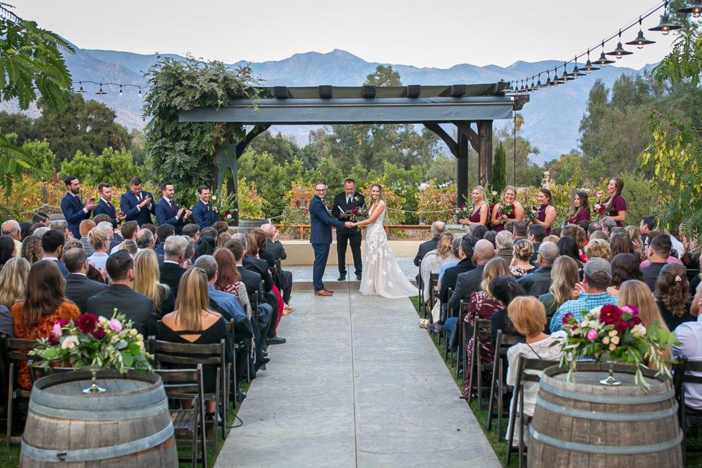 wedding ceremony topa mountain winery ojai