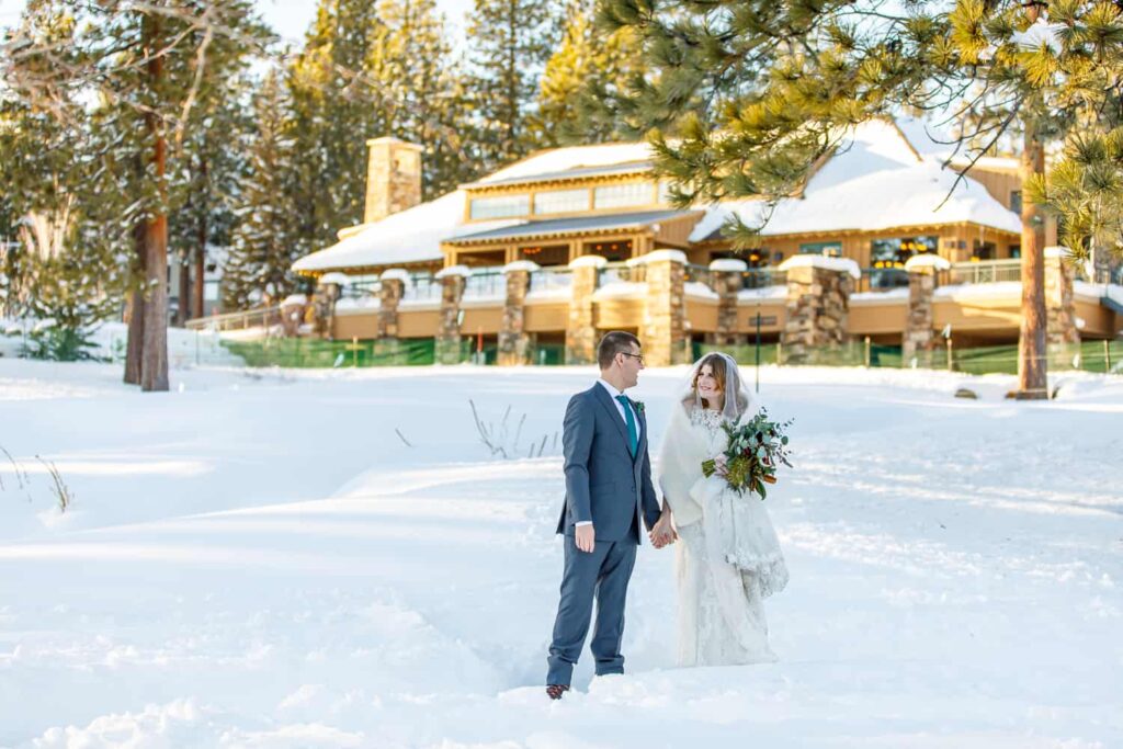 bride and groom chateau incline village lake tahoe wedding