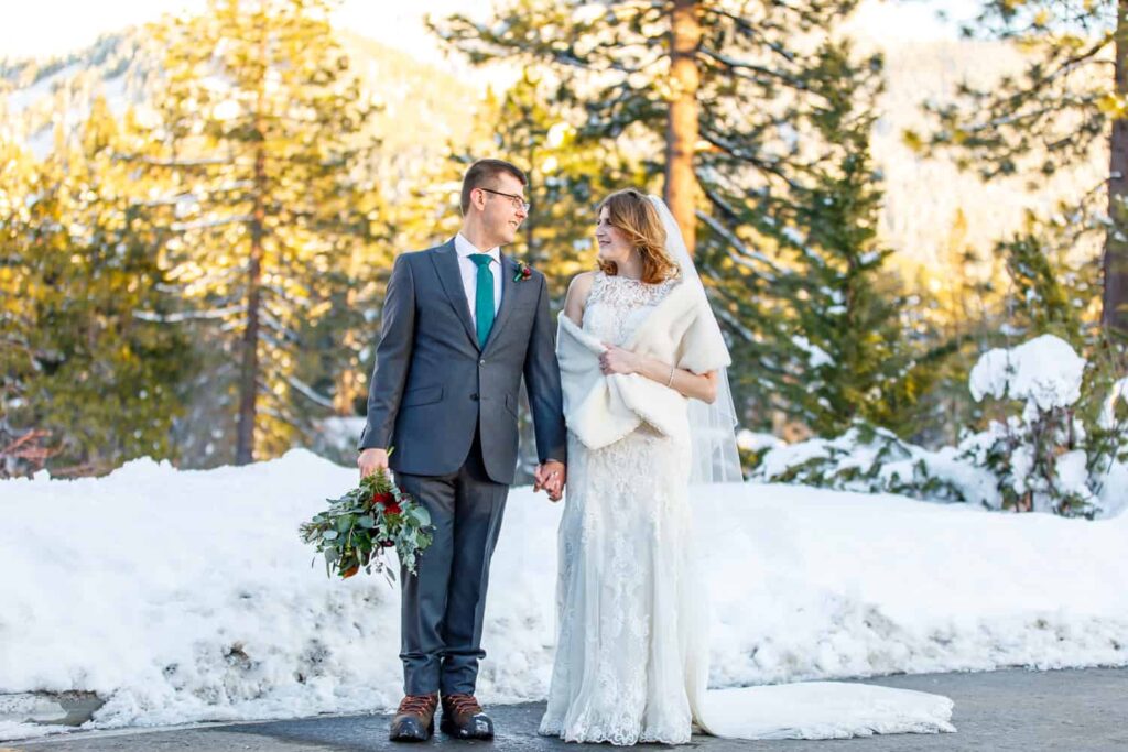 bride and groom North lake tahoe wedding