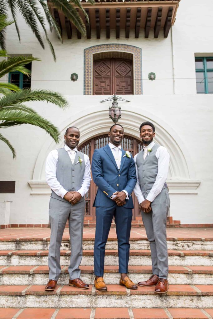 groom and groomsmen Santa Barbara Wedding