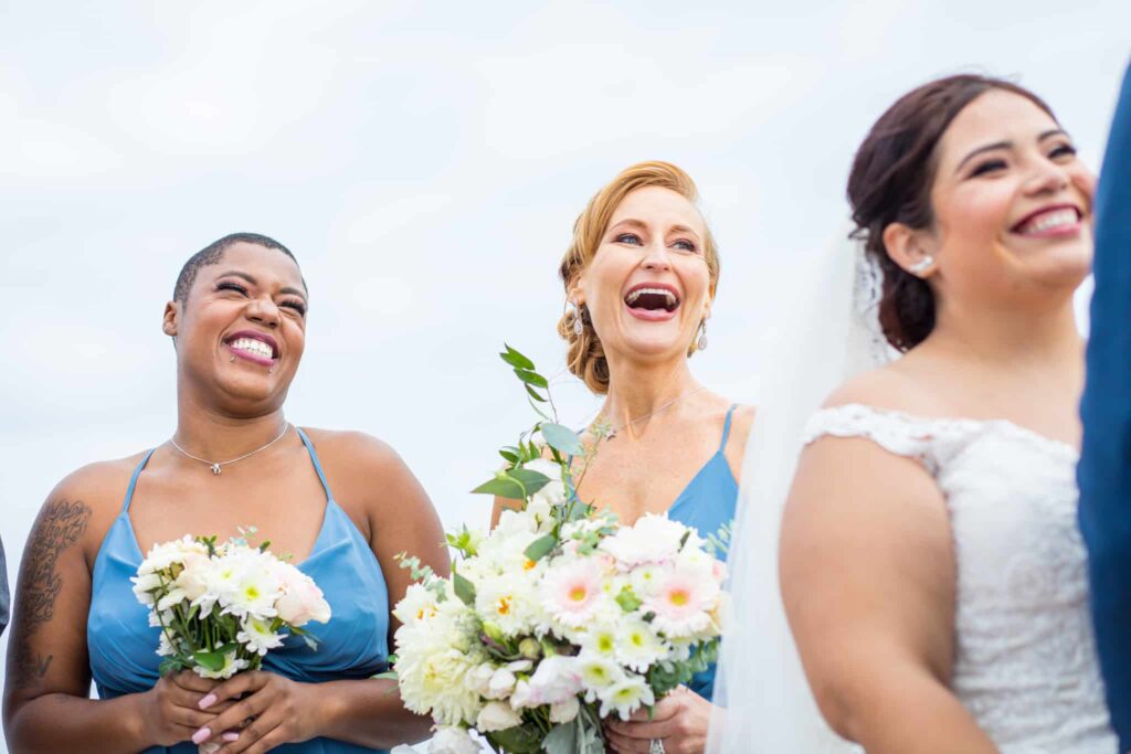 bridesmaids laughing Santa Barbara Yacht Wedding