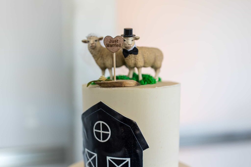 sheep wedding cake toppers