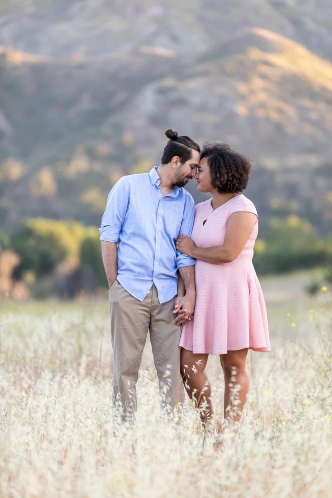 cute couple at their malibu creek state park engagement session