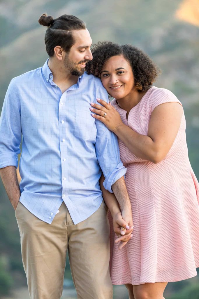 couple at their malibu creek state park engagement session