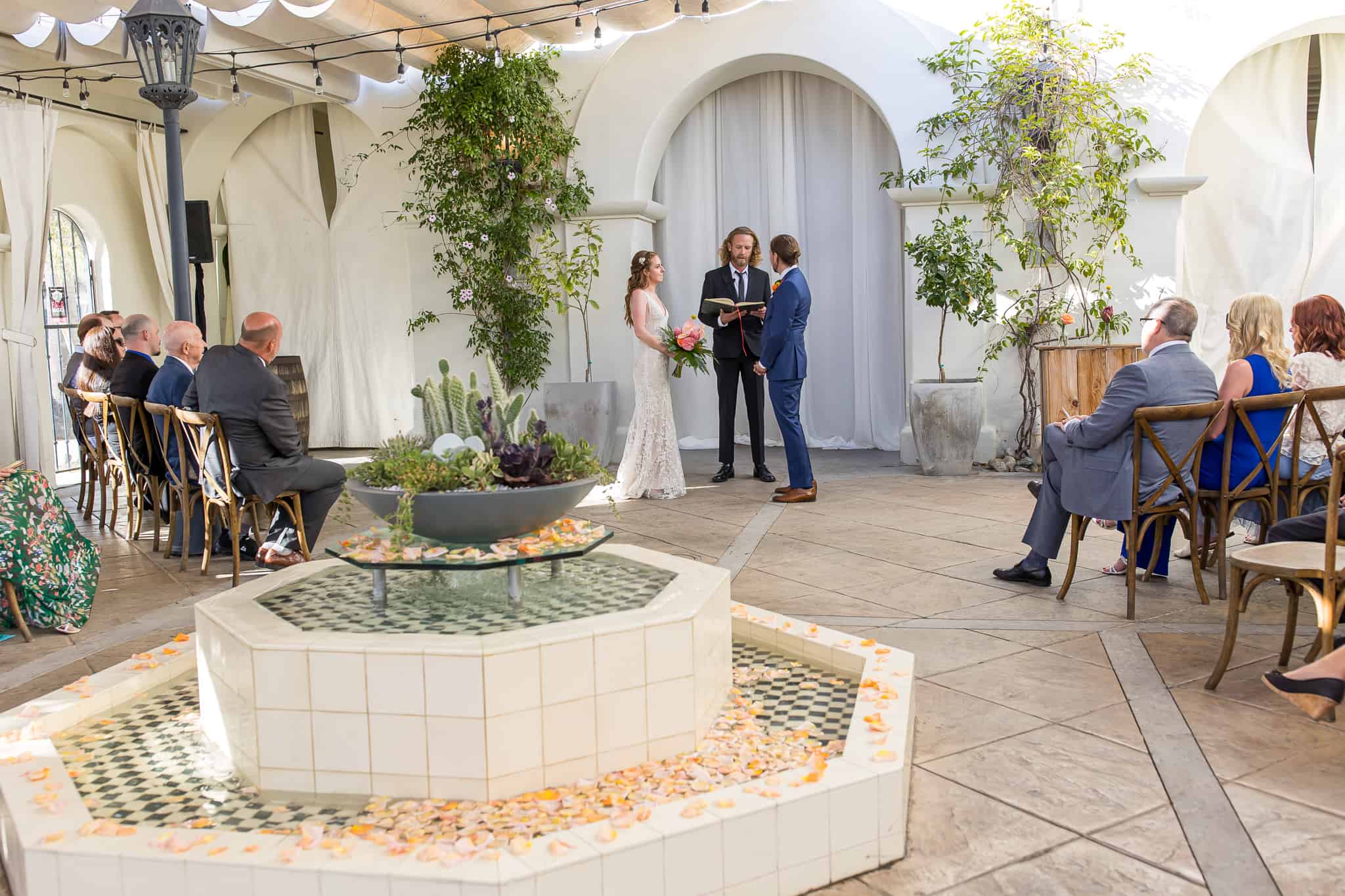 Couple getting married at villa and vine after learning How to Have an Intimate Micro Wedding in Santa Barbara
