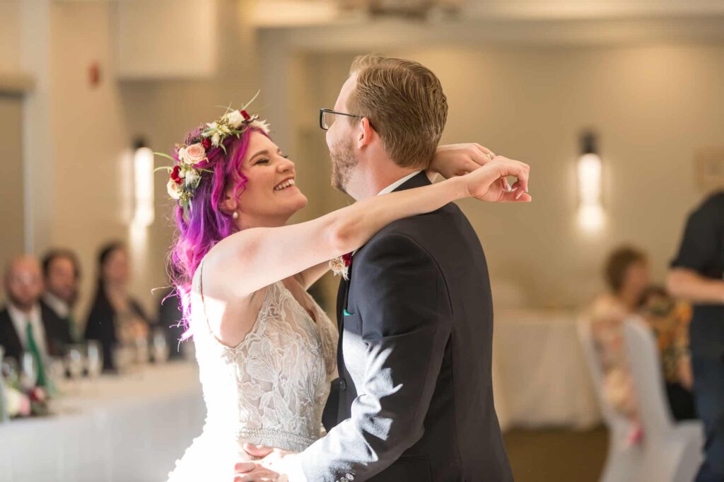 bride and groom's first dance at their wedding