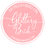 glittery bride badge