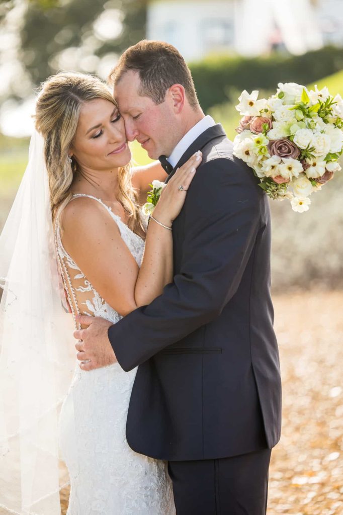 bride and groom together at la cumbre country club