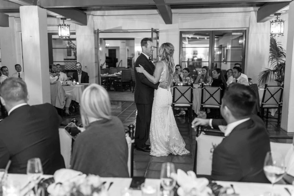 bride and grooms first dance at la cumbre country club