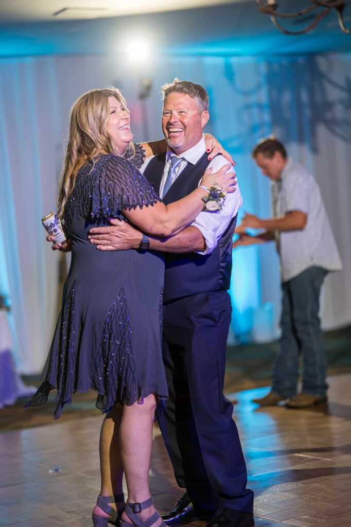 parents dancing at wedding reception