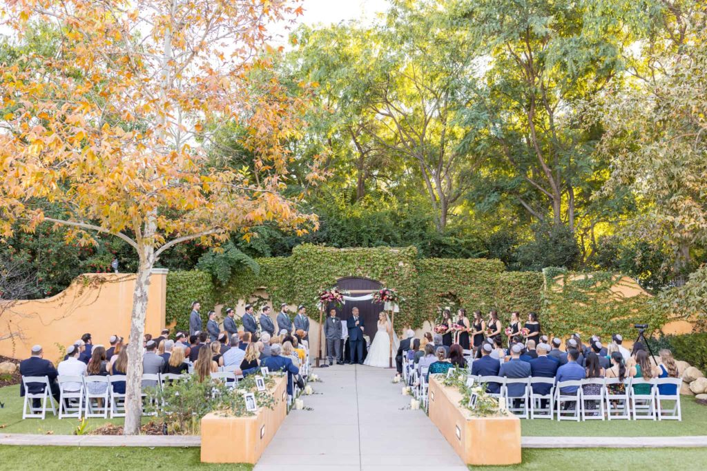 wedding ceremony at los robles greens