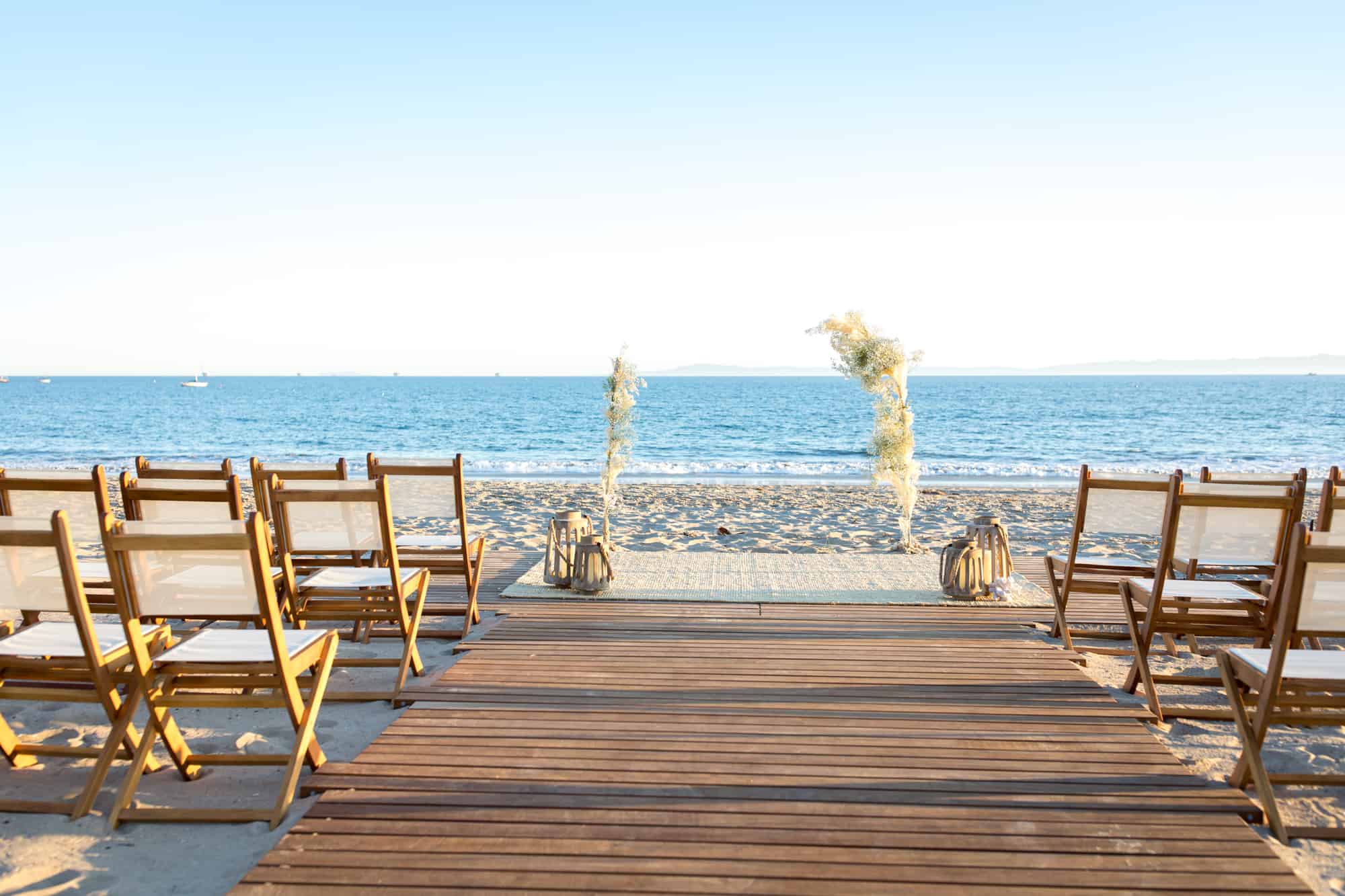 wedding ceremony on the beach at Cabrillo Pavilion and learn How to Have an Intimate Micro Wedding in Santa Barbara