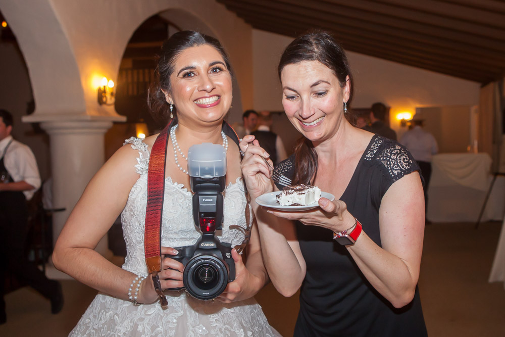 bride with photographer wedding photography