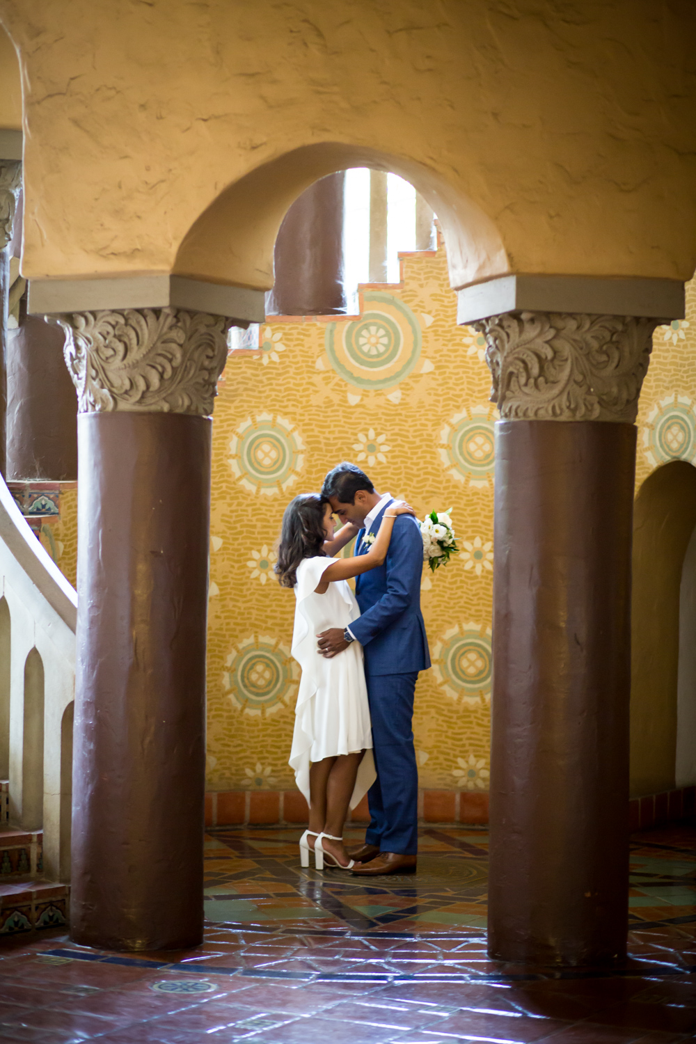 santa barbara courthouse elopement wedding photography